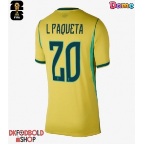 Brasilien Lucas Paqueta #20 Hjemmebanetrøje Dame VM 2026 Kort ærmer Brasilien Lucas Paqueta #20 Hjemmebanetrøje Dame VM 2026 Kort ærmer